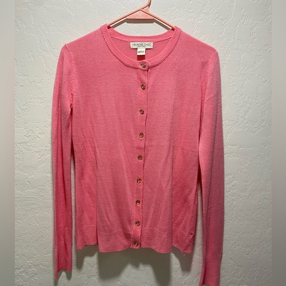 Melrose Chic Sweaters - MELROSE CHIC Pink Button-Up Cardigan like new